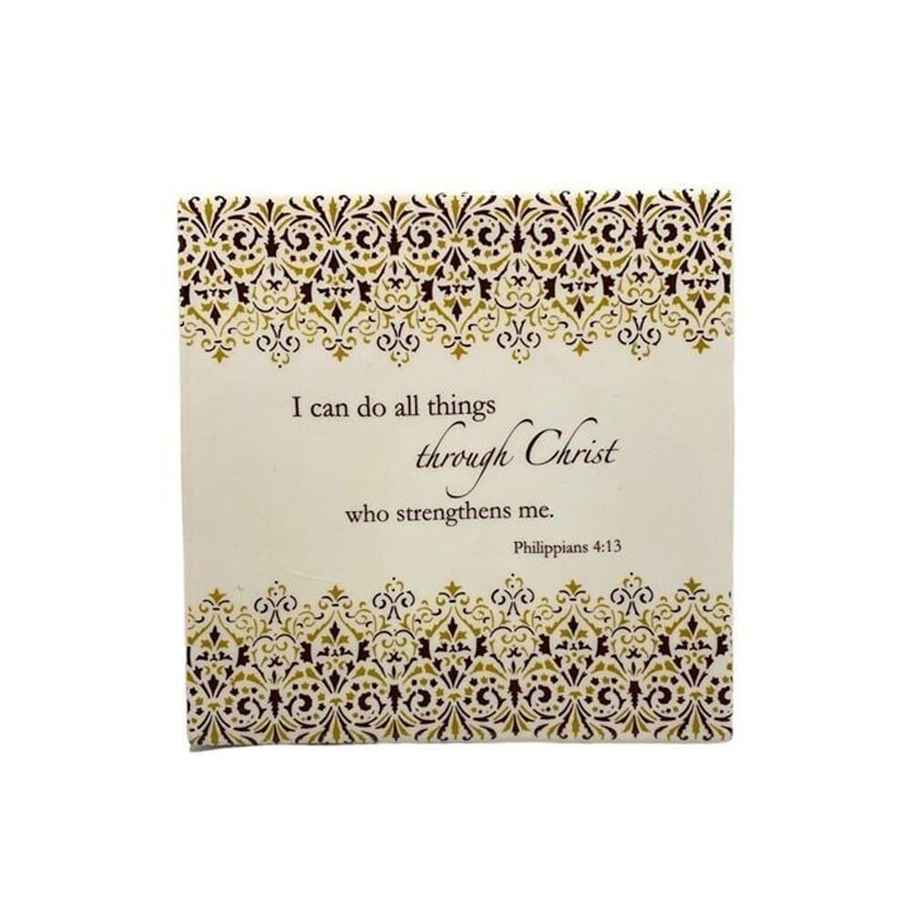 Sacred Scripture Inspirational Table Decor plaque Size 7 Inch X 7 Inch